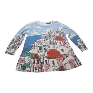Joseph A Women's Santorini Greece Pullover Blouse Sweater Size Medium